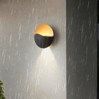 Modern Minimalist Waterproof Round Metal Glass Outdoor LED Wall Sconce Lamp For Garden