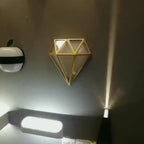 Modern Art Deco Waterproof Diamond Aluminum Acrylic LED Outdoor Wall Sconce Lamp For Garden