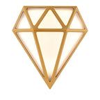 Modern Art Deco Waterproof Diamond Aluminum Acrylic LED Outdoor Wall Sconce Lamp For Garden