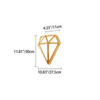 Modern Art Deco Waterproof Diamond Aluminum Acrylic LED Outdoor Wall Sconce Lamp For Garden