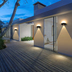 Modern Minimalist Waterproof UFO Aluminum Plastic LED Outdoor Wall Sconce Lamp For Garden