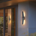 Modern Simplicity Waterproof Wings Aluminum PC LED Outdoor Wall Sconce Lamp For Garden