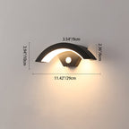 Lámpara de pared LED con sensor de acrílico y aluminio en arco, minimalista moderna e impermeable, para exteriores, para jardín
