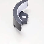 Lámpara de pared LED con sensor de acrílico y aluminio en arco, minimalista moderna e impermeable, para exteriores, para jardín