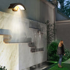 Lámpara de pared LED con sensor de acrílico y aluminio en arco, minimalista moderna e impermeable, para exteriores, para jardín