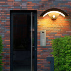 Lámpara de pared LED con sensor de acrílico y aluminio en arco, minimalista moderna e impermeable, para exteriores, para jardín