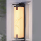 Traditional Chinese Waterproof Solar Rectangular Aluminum Glass LED Outdoor Wall Sconce Lamp For Garden