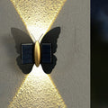 Modern Art Deco Waterproof Solar ABS Plastic Butterfly LED Wall Sconce Lamp For Outdoor Patio