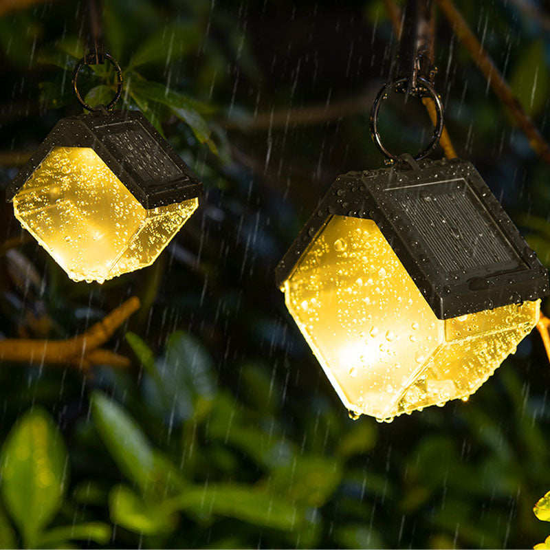 Moderno Art Decó Impermeable Solar ABS PC Metal Cuadrado Montado en la pared y Portátil Lámpara LED de pared con sensor de control de luz para jardín