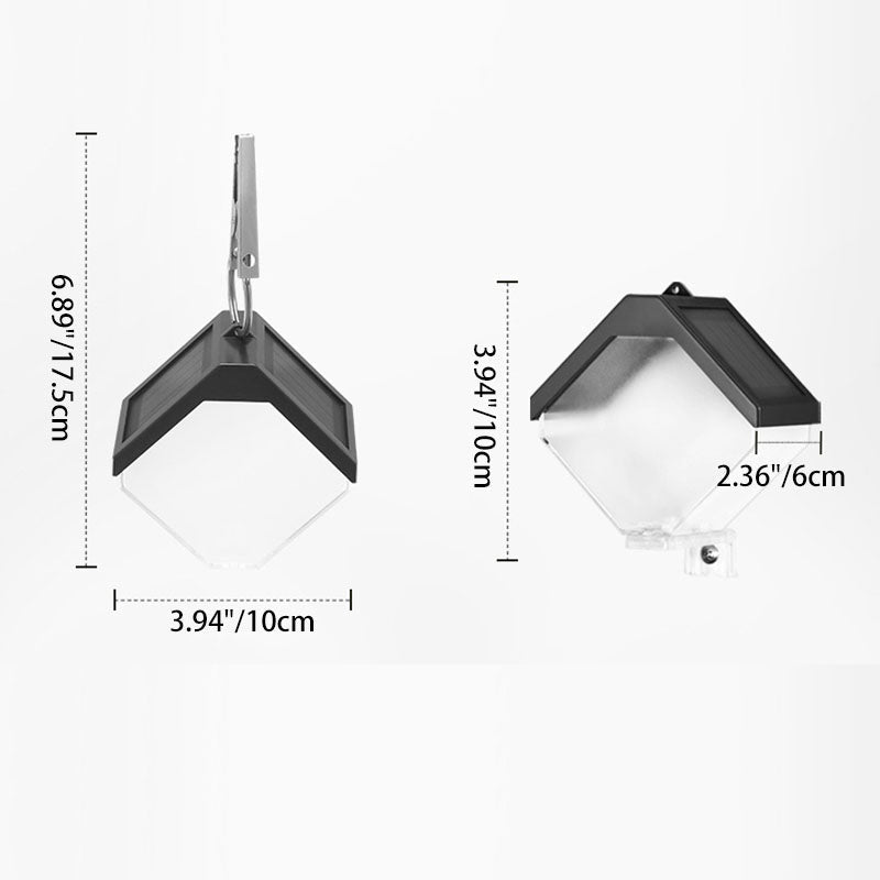 Moderno Art Decó Impermeable Solar ABS PC Metal Cuadrado Montado en la pared y Portátil Lámpara LED de pared con sensor de control de luz para jardín