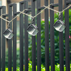 Moderno Art Decó Impermeable Solar ABS PC Metal Cuadrado Montado en la pared y Portátil Lámpara LED de pared con sensor de control de luz para jardín