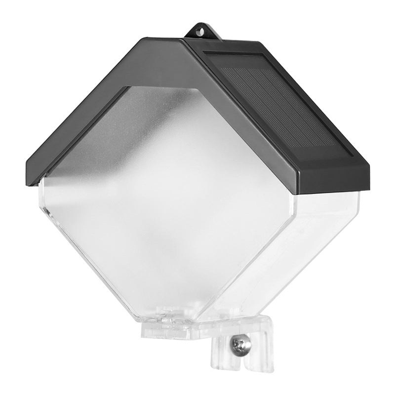 Moderno Art Decó Impermeable Solar ABS PC Metal Cuadrado Montado en la pared y Portátil Lámpara LED de pared con sensor de control de luz para jardín