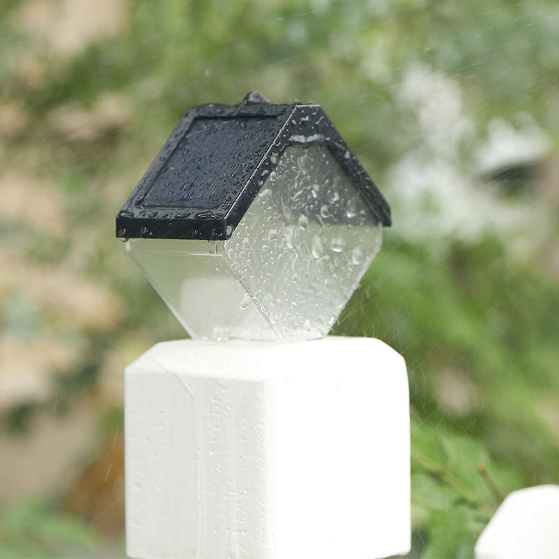 Moderno Art Decó Impermeable Solar ABS PC Metal Cuadrado Montado en la pared y Portátil Lámpara LED de pared con sensor de control de luz para jardín