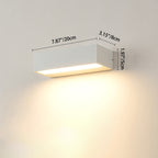 Moderna lámpara de pared LED de aluminio impermeable, rectangular y minimalista, para jardín