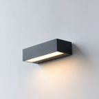 Moderna lámpara de pared LED de aluminio impermeable, rectangular y minimalista, para jardín