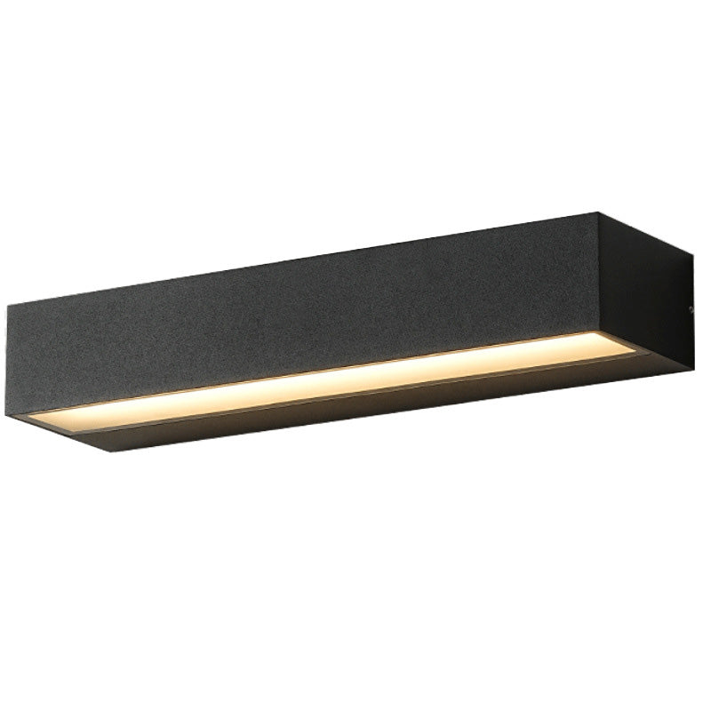 Moderna lámpara de pared LED de aluminio impermeable, rectangular y minimalista, para jardín