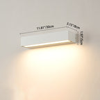 Moderna lámpara de pared LED de aluminio impermeable, rectangular y minimalista, para jardín