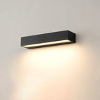 Moderna lámpara de pared LED de aluminio impermeable, rectangular y minimalista, para jardín