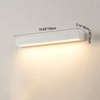 Moderna lámpara de pared LED de aluminio impermeable, rectangular y minimalista, para jardín