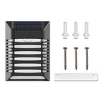 Contemporary Creative Solar Waterproof ABS PS Rectangular Grid Hollowed LED Wall Sconce Lamp For Outdoor Patio