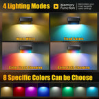 Modern Simplicity Solar Waterproof ABS PS Rectangular LED Wall Sconce Lamp For Outdoor Patio