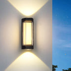Lámpara de pared LED moderna de aluminio impermeable de diseño cilíndrico o cuboide para patio exterior
