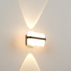 Modern Simplicity Waterproof Aluminum Acrylic Ball Rectangular LED Wall Sconce Lamp For Outdoor Patio