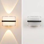 Modern Simplicity Waterproof Aluminum Acrylic Ball Rectangular LED Wall Sconce Lamp For Outdoor Patio