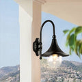 Lámpara de pared cónica de 1 luz para patio exterior, industrial, contemporánea, impermeable, de aluminio y PVC