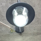 Lámpara de pared cónica de 1 luz para patio exterior, industrial, contemporánea, impermeable, de aluminio y PVC