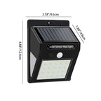Modern Simplicity Solar Waterproof Motion Sensor ABS Rectangular LED Wall Sconce Lamp For Outdoor Patio