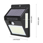 Modern Simplicity Solar Waterproof Motion Sensor ABS Rectangular LED Wall Sconce Lamp For Outdoor Patio