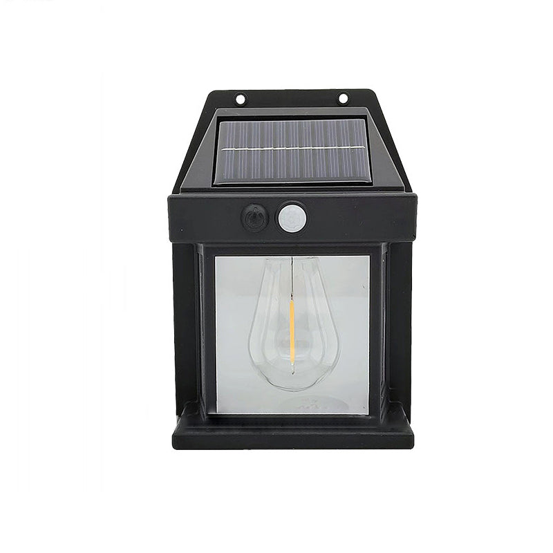 Lámpara aplique rectangular de pared LED solar impermeable de ABS/PC de simplicidad moderna para patio exterior
