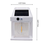 Lámpara aplique rectangular de pared LED solar impermeable de ABS/PC de simplicidad moderna para patio exterior