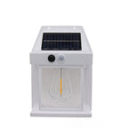 Lámpara aplique rectangular de pared LED solar impermeable de ABS/PC de simplicidad moderna para patio exterior