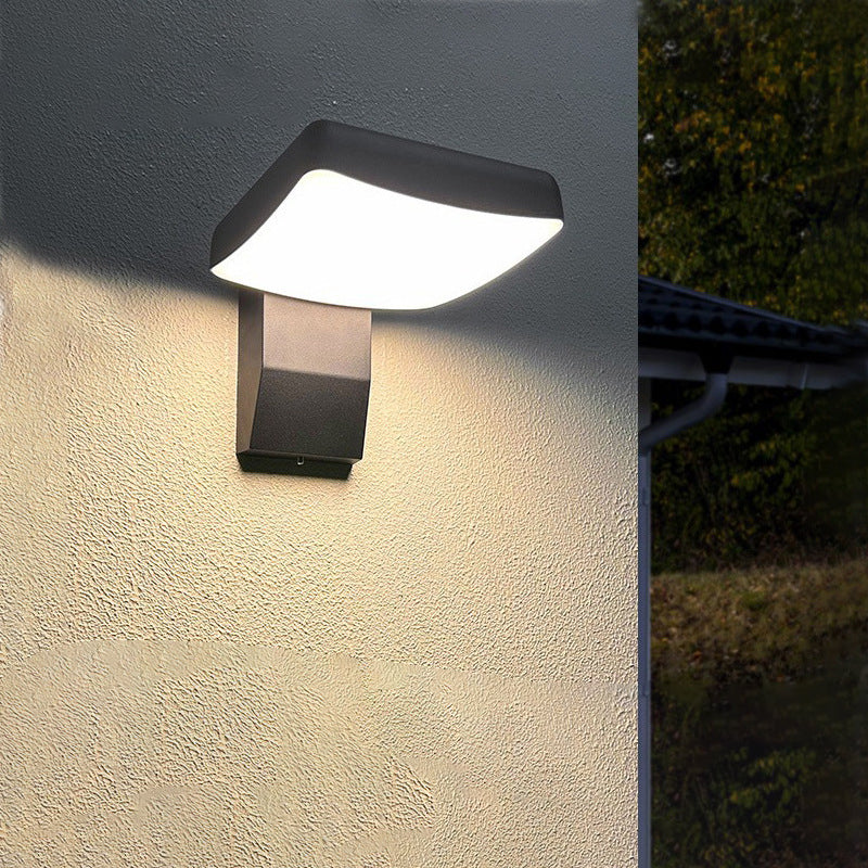 Modern Minimalist Waterproof Rotatable Aluminum PC Square Round LED Wall Sconce Lamp For Outdoor Patio