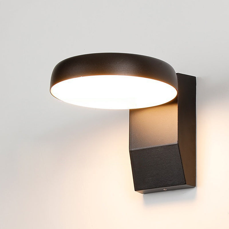 Modern Minimalist Waterproof Rotatable Aluminum PC Square Round LED Wall Sconce Lamp For Outdoor Patio