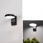 Lámpara Aplique LED Giratoria Cuadrada Redonda de Aluminio Minimalista Impermeable Moderna Para Patio Exterior