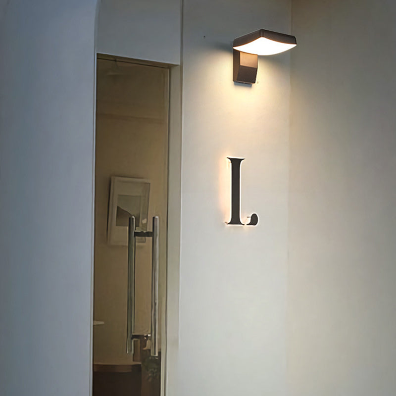 Modern Minimalist Waterproof Rotatable Aluminum PC Square Round LED Wall Sconce Lamp For Outdoor Patio