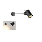 Lámpara de pared LED tipo aplique de cilindro largo ajustable de aluminio y hierro, impermeable, de simplicidad moderna para patio exterior