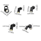 Lámpara de pared LED tipo aplique de cilindro largo ajustable de aluminio y hierro, impermeable, de simplicidad moderna para patio exterior