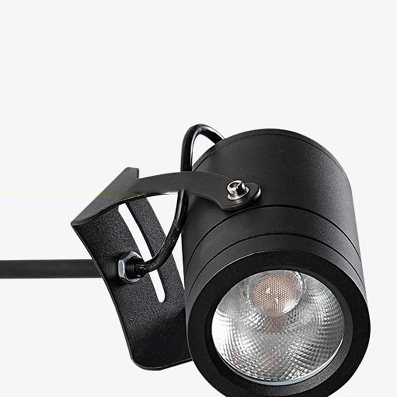 Lámpara de pared LED tipo aplique de cilindro largo ajustable de aluminio y hierro, impermeable, de simplicidad moderna para patio exterior