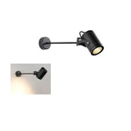 Lámpara de pared LED tipo aplique de cilindro largo ajustable de aluminio y hierro, impermeable, de simplicidad moderna para patio exterior