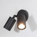 Lámpara de pared LED tipo aplique de cilindro largo ajustable de aluminio y hierro, impermeable, de simplicidad moderna para patio exterior