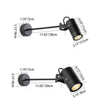 Lámpara de pared LED tipo aplique de cilindro largo ajustable de aluminio y hierro, impermeable, de simplicidad moderna para patio exterior