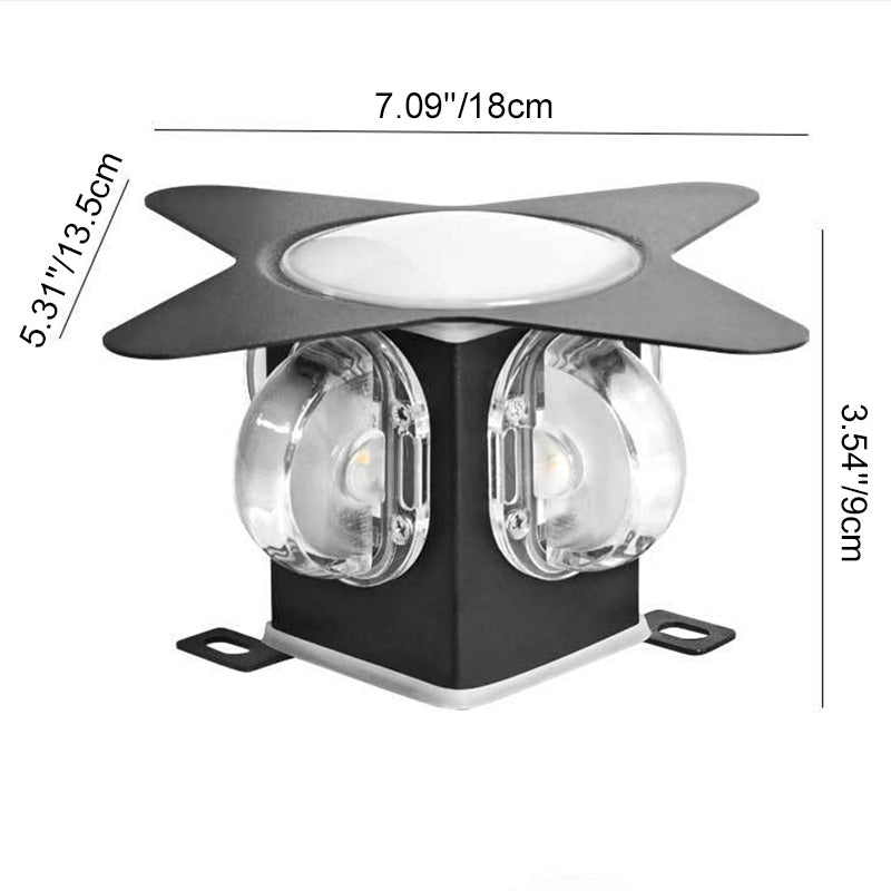 Contemporary Creative Waterproof Aluminum Acrylic Cross Star LED Wall Sconce Lamp For Outdoor Patio