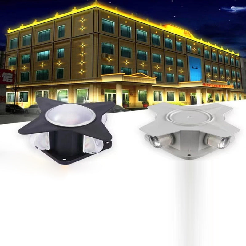 Contemporary Creative Waterproof Aluminum Acrylic Cross Star LED Wall Sconce Lamp For Outdoor Patio