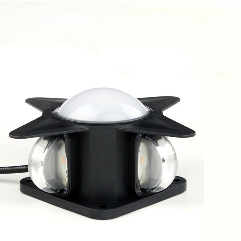 Contemporary Creative Waterproof Aluminum Acrylic Cross Star LED Wall Sconce Lamp For Outdoor Patio