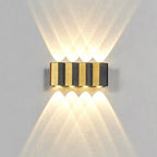 Modern Simplicity Waterproof Aluminum Rectangular Bent Up And Down LED Wall Sconce Lamp For Outdoor Patio