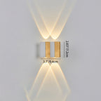 Modern Simplicity Waterproof Aluminum Rectangular Bent Up And Down LED Wall Sconce Lamp For Outdoor Patio